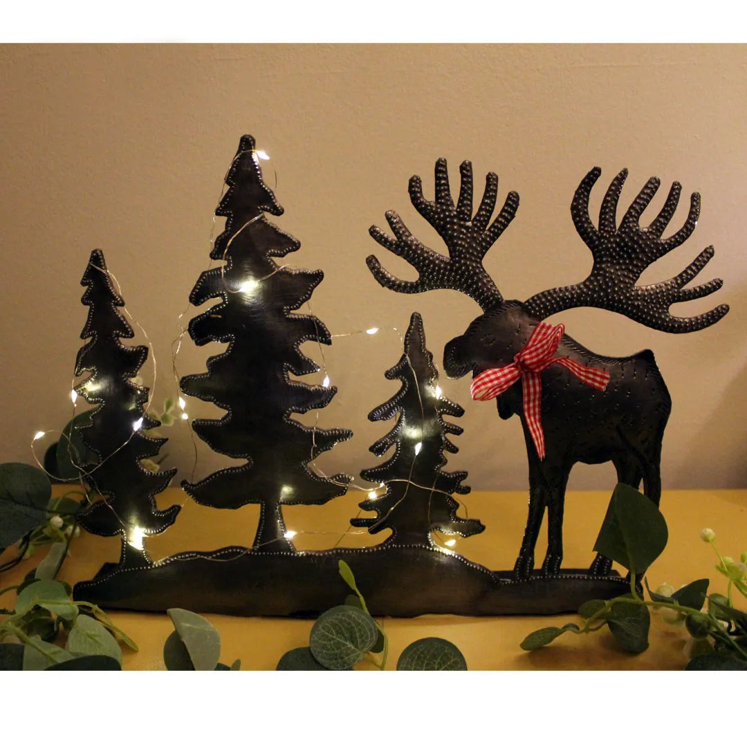 Moonlit Moose Metal Art - FMSCMarketplace.org
