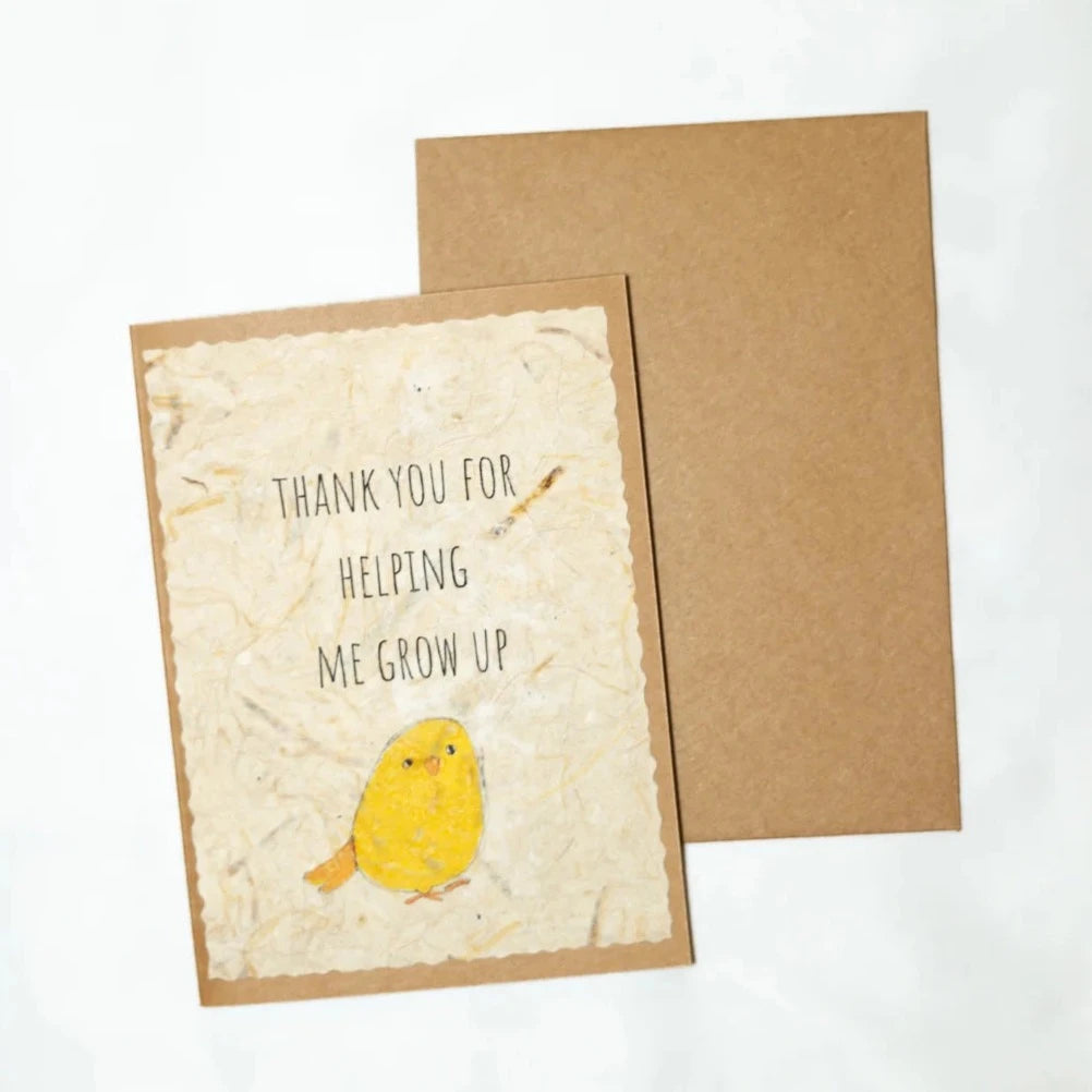 Thank You for Helping Me Grow Up Mother's Day Card
