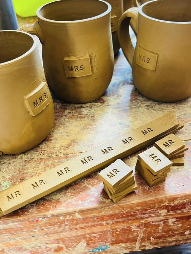 Haitian Clay Mug - Mr. and Mrs.