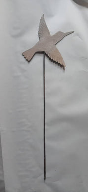 Colorful Hummingbird Garden Stake