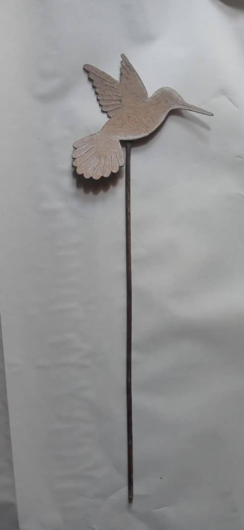 Colorful Hummingbird Garden Stake