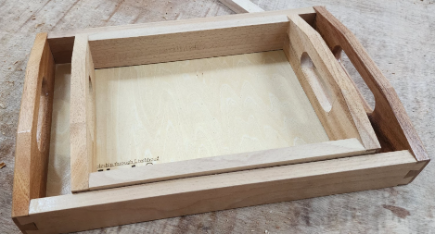 Two-Tone Wood Tray