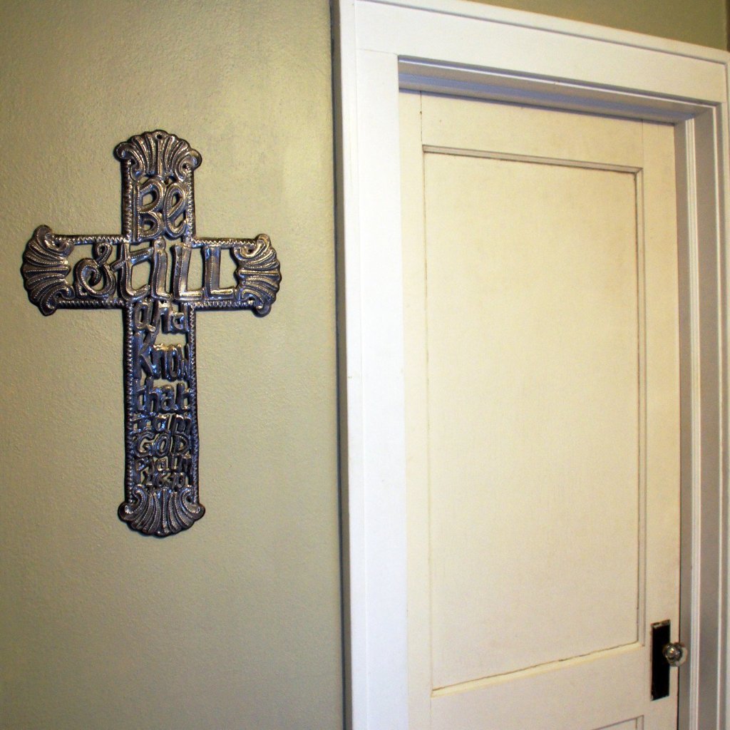 Be still and know that I am God - Oil drum metal art hanging on wall