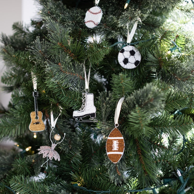 Beaded Football Ornament - FMSCMarketplace.org