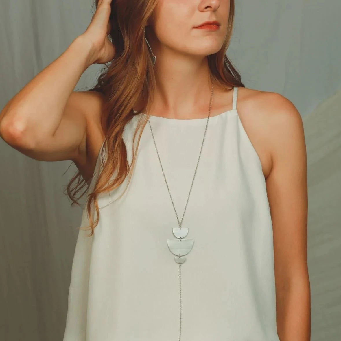 Aluminum Chain Drape Necklace - FMSCMarketplace.org