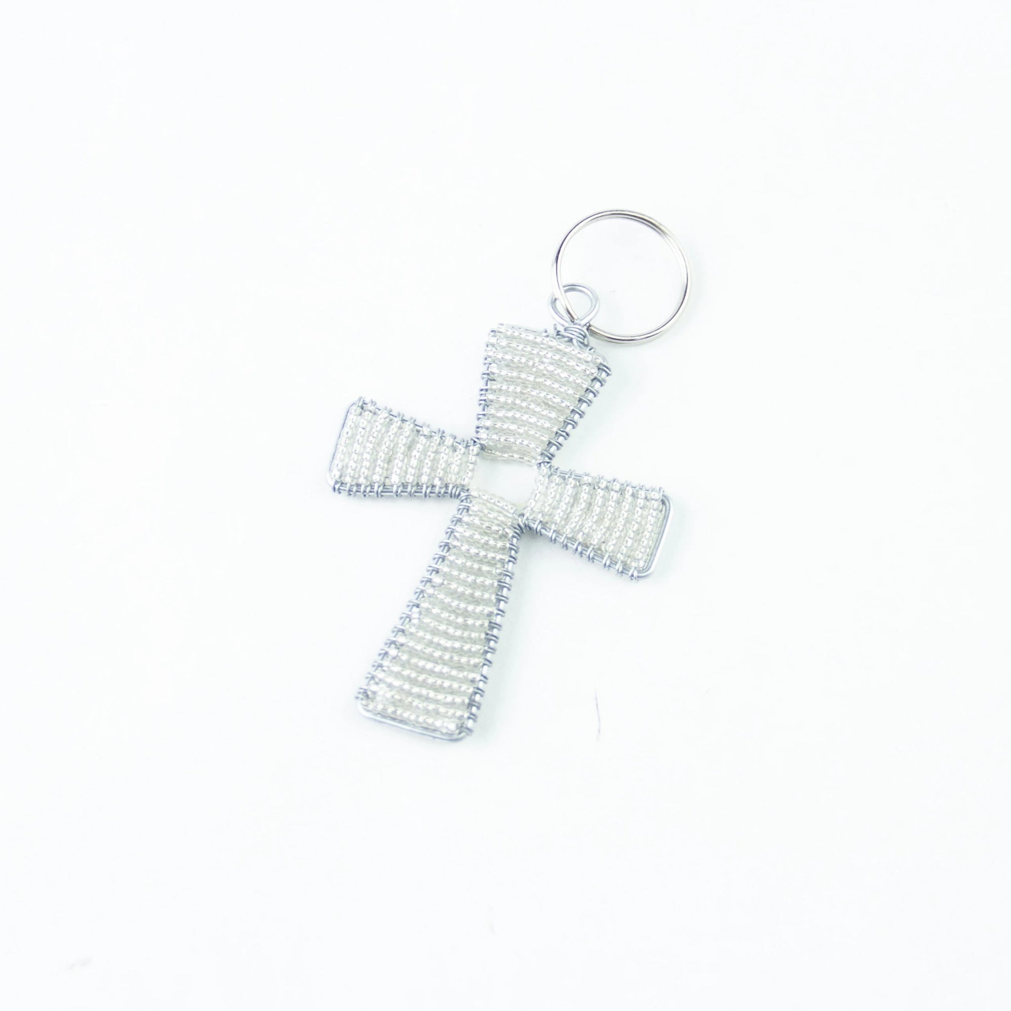 Keychain - beaded cross