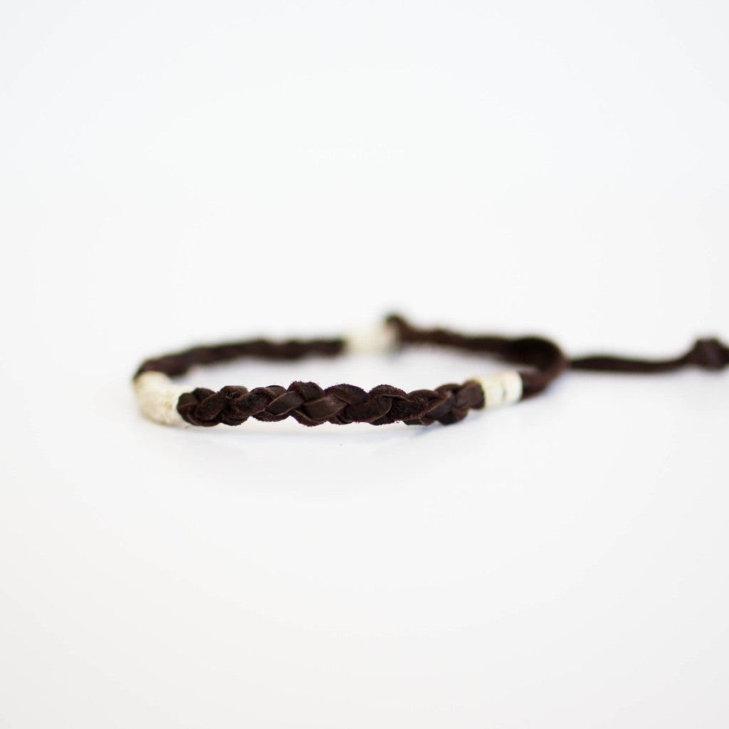 Sisal and Leather Bracelet - FMSCMarketplace.org