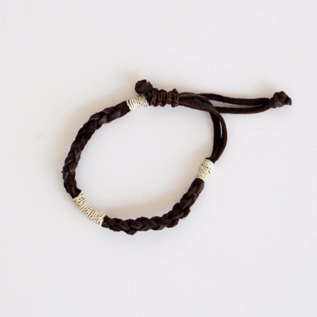Sisal and Leather Bracelet - FMSCMarketplace.org