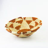 Grass-Woven Basket, Burnt Orange Triangle