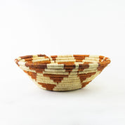 Grass-Woven Basket, Burnt Orange Triangle - FMSCMarketplace.org