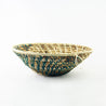 Grass-Woven Basket, Green/Natural Spiral - FMSCMarketplace.org