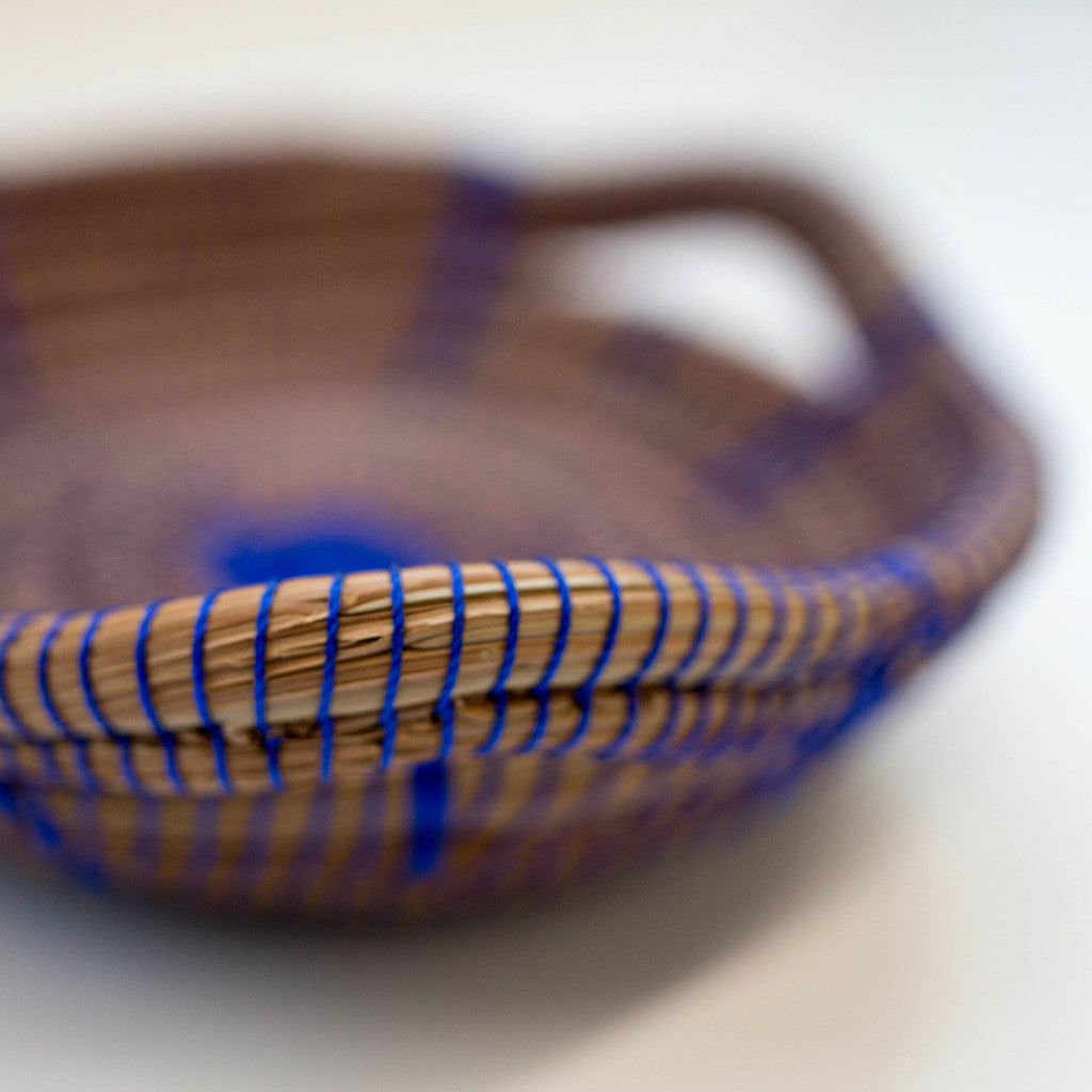 Mini Pine Needle Basket, Blue - FMSCMarketplace.org