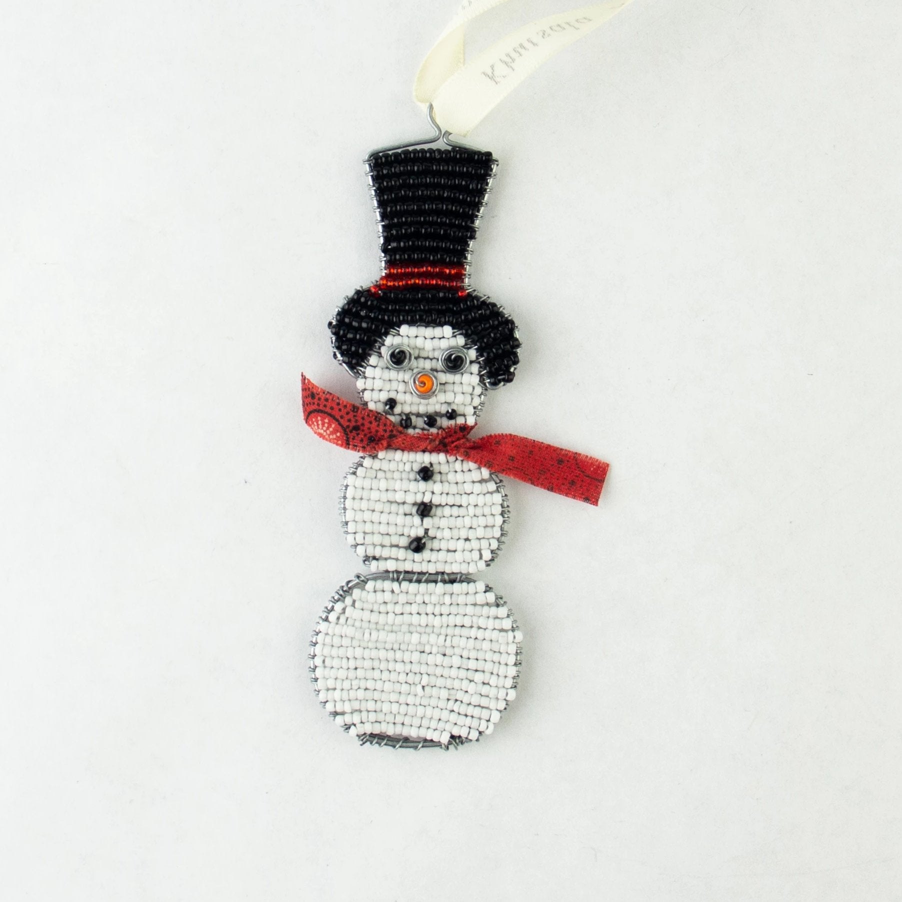 Beaded Snowman Ornament - FMSCMarketplace.org