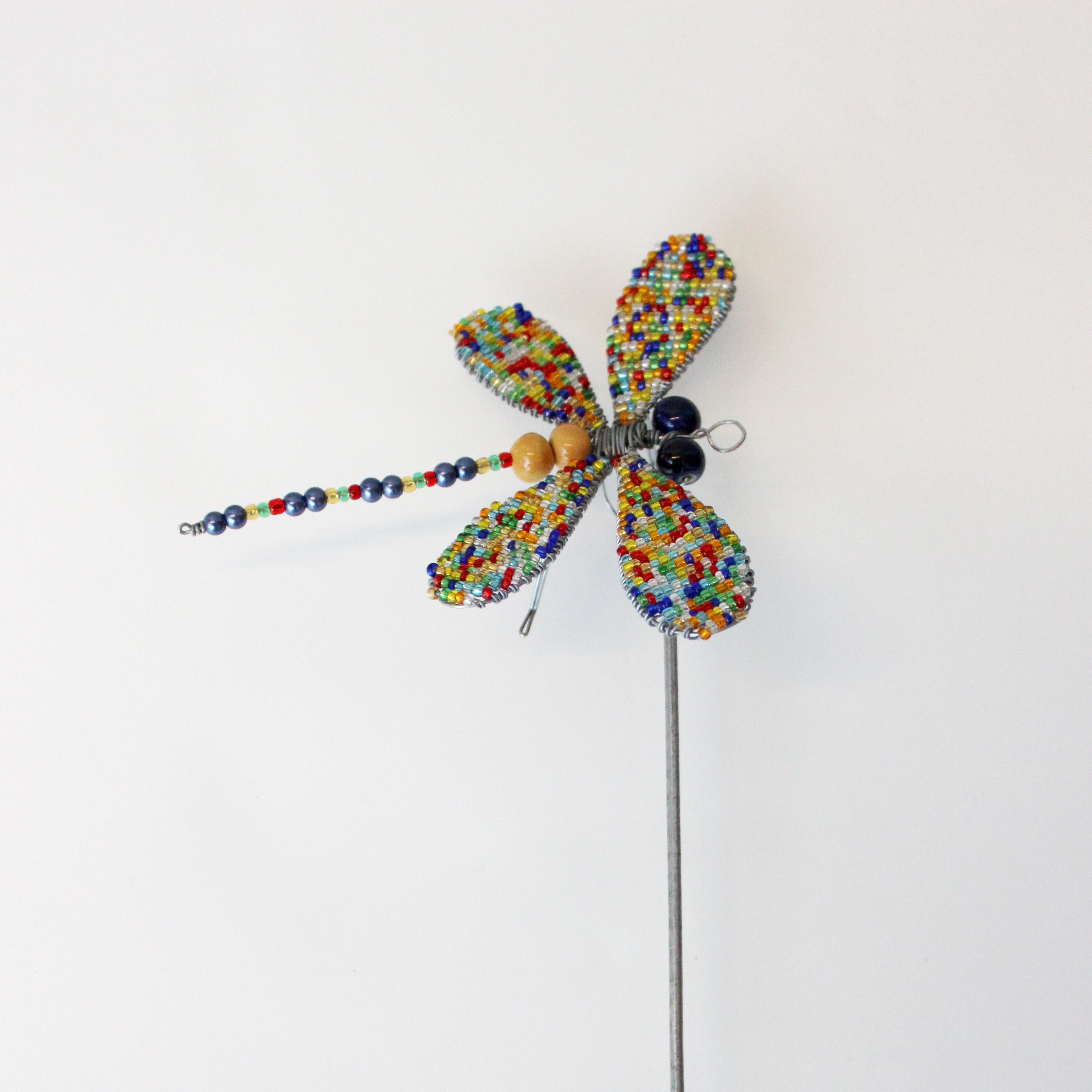 Beaded Dragonfly Plant Stake - FMSCMarketplace.org