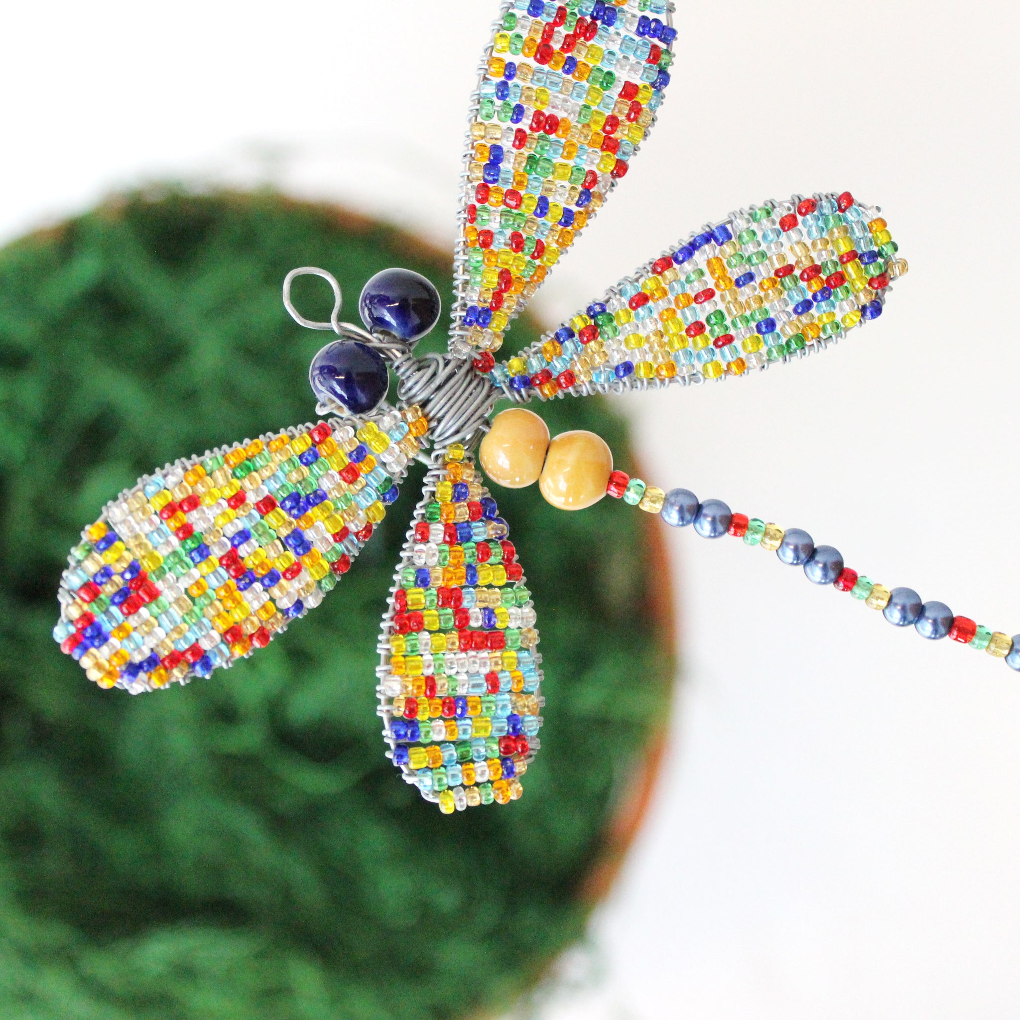 Beaded Dragonfly Plant Stake - FMSCMarketplace.org