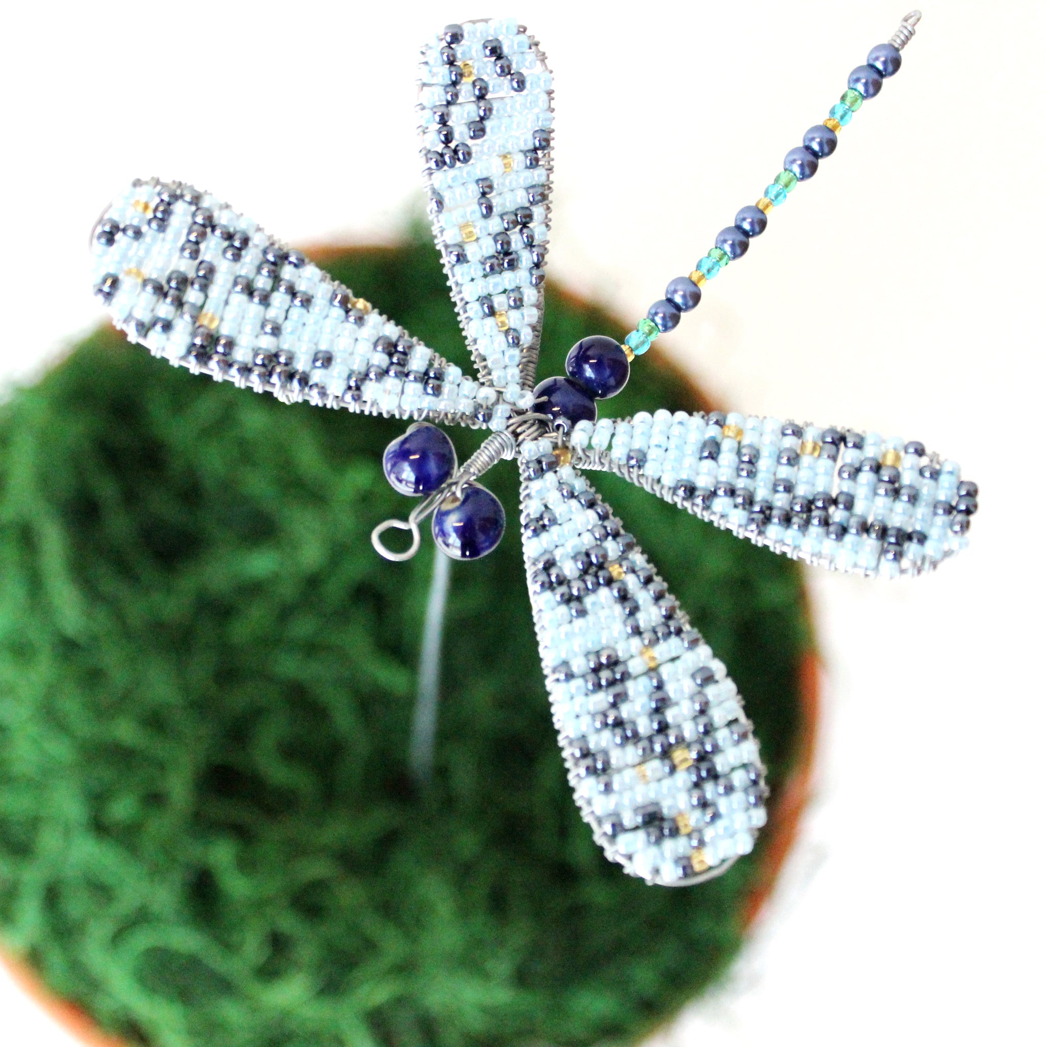 Beaded Dragonfly Plant Stake - FMSCMarketplace.org