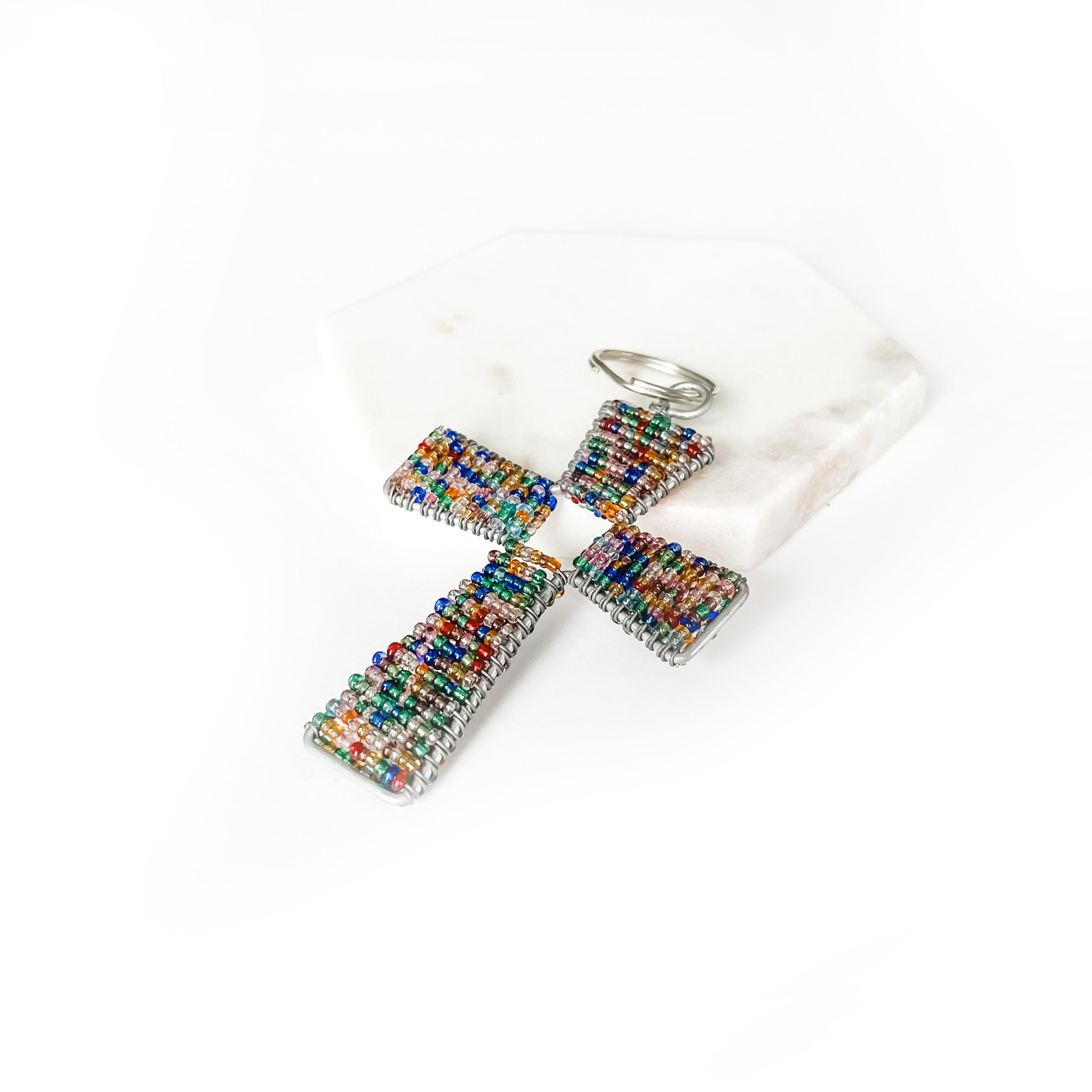 Beaded Cross Keychain - FMSCMarketplace.org