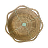 Pine Needle Basket, Sea Green Circle - FMSCMarketplace.org
