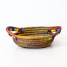 Mini Pine Needle Basket, Multicolor Oval - FMSCMarketplace.org