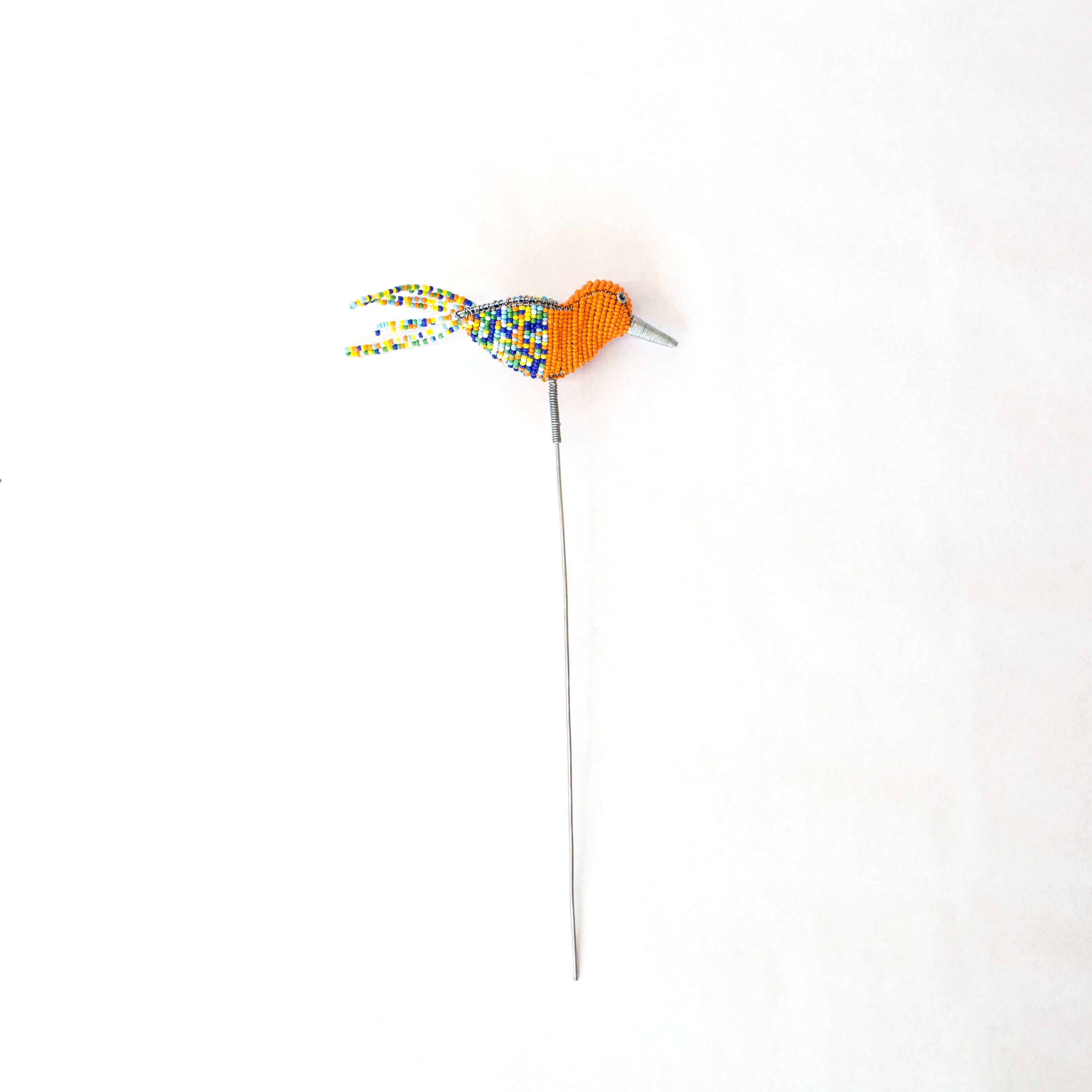 Beaded Colorful Bird Plant Stake - FMSCMarketplace.org