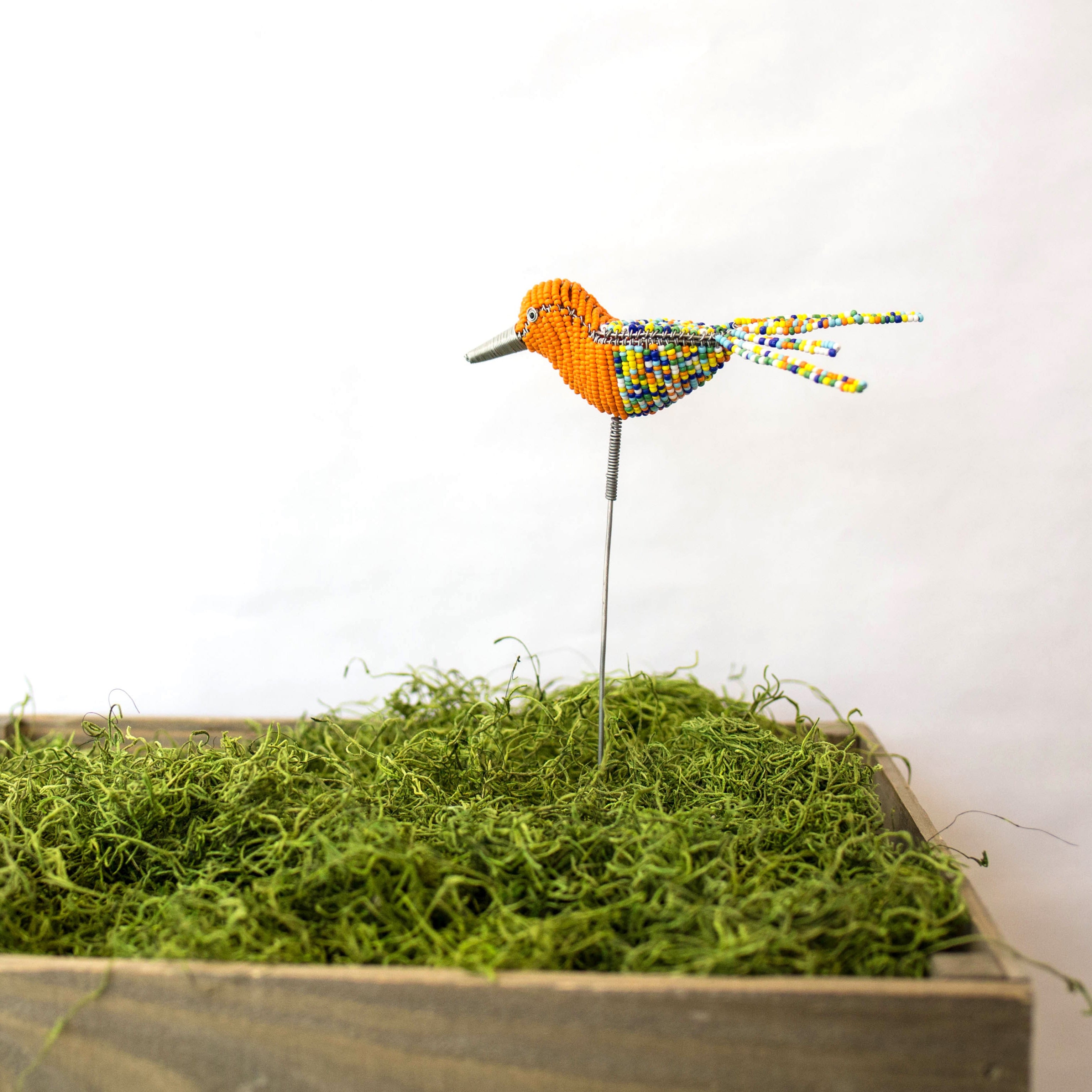 Beaded Colorful Bird Plant Stake - FMSCMarketplace.org