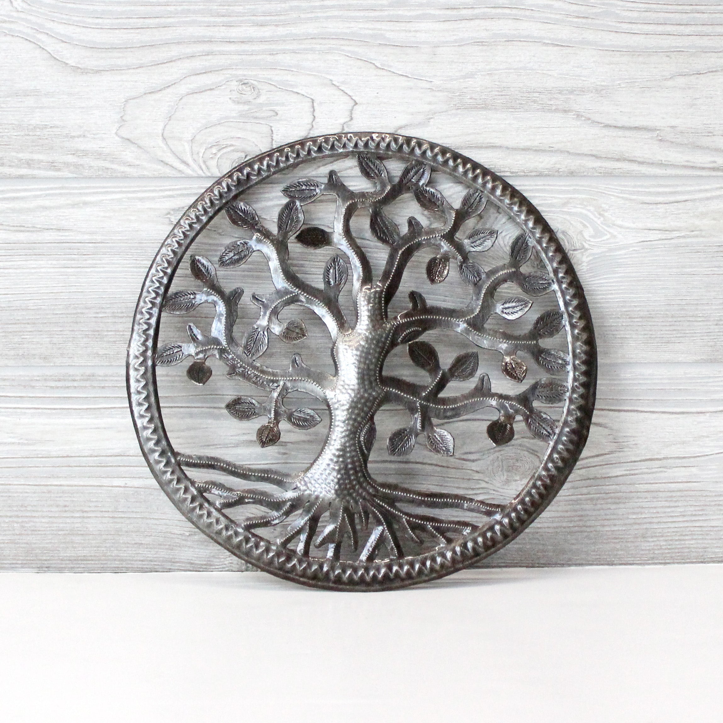 12" Tree of Life Oil Drum Art - FMSCMarketplace.org