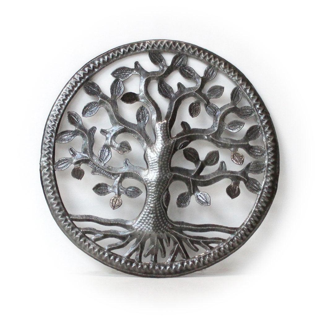 12" Tree of Life Oil Drum Art - FMSCMarketplace.org