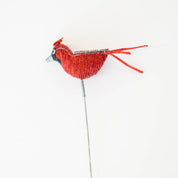Beaded Cardinal Plant Stake - FMSCMarketplace.org