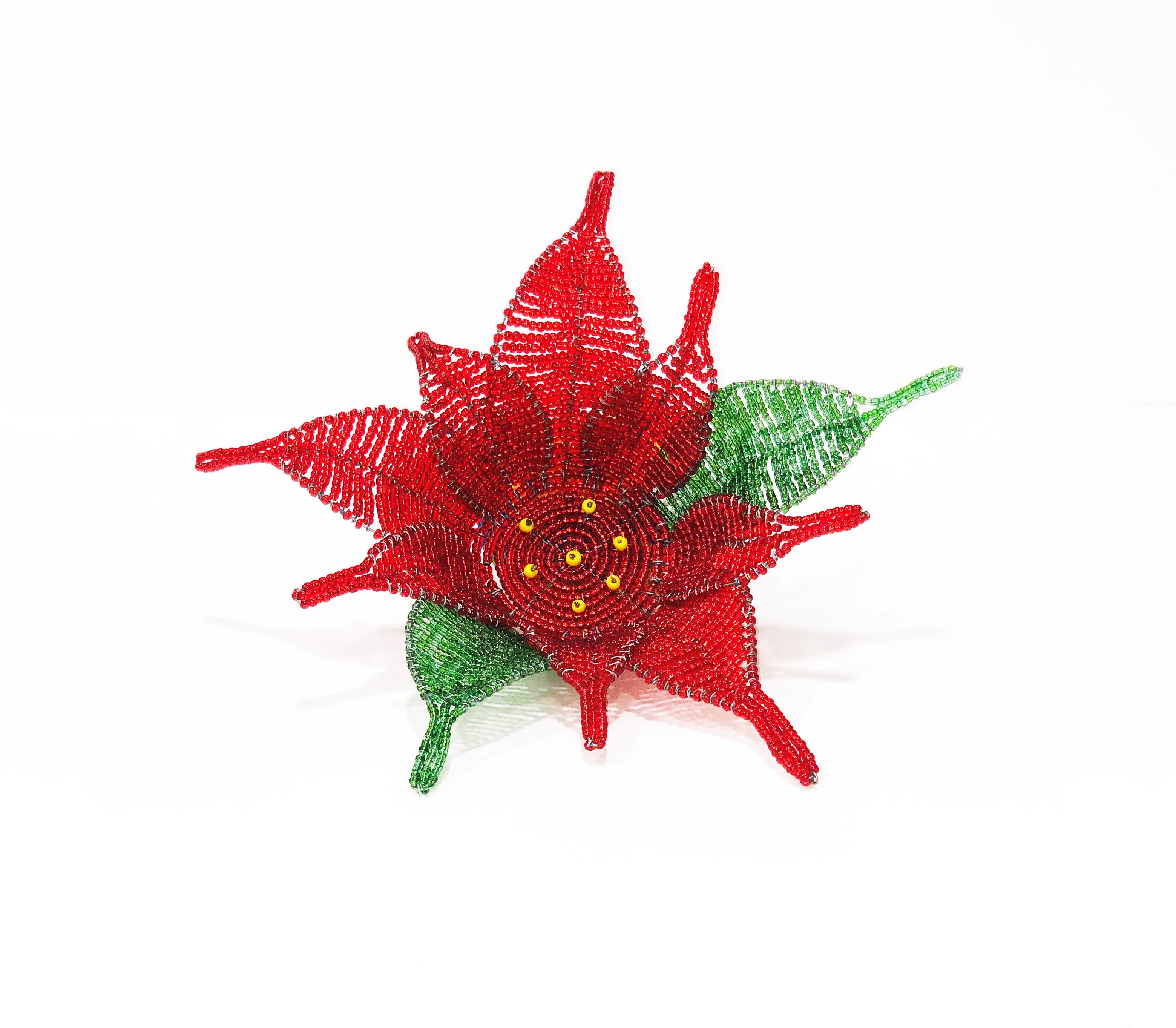 Beaded Poinsettia Bowl - FMSCMarketplace.org