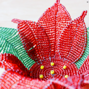 Beaded Poinsettia Bowl - FMSCMarketplace.org