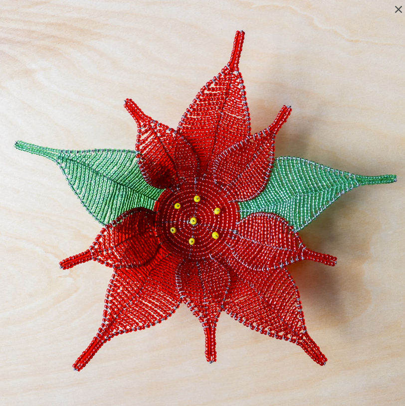 Beaded Poinsettia Bowl - FMSCMarketplace.org