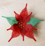 Beaded Poinsettia Bowl