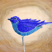 Beaded Bluebird Plant Stake - FMSCMarketplace.org