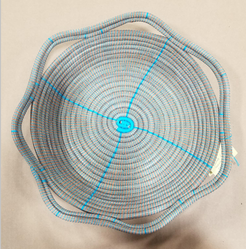 Pine Needle Basket, Caribbean Circle - FMSCMarketplace.org