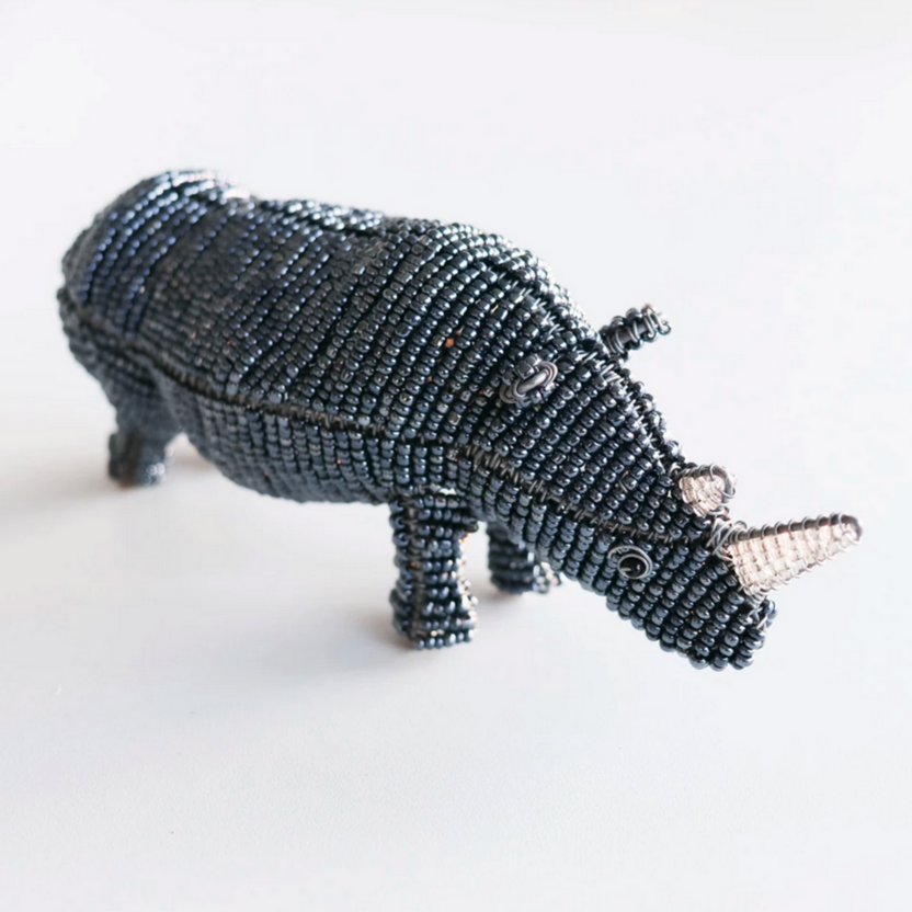 Beaded Rhinoceros - African Collection