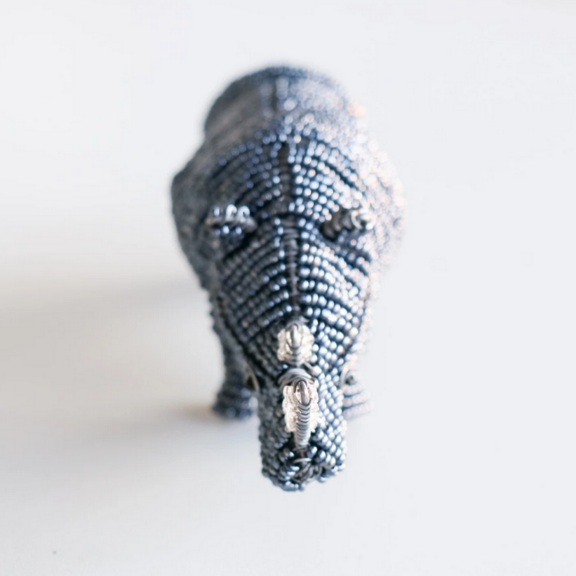 Beaded Rhinoceros - African Collection - FMSCMarketplace.org