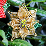 Beaded Poinsettia Ornament