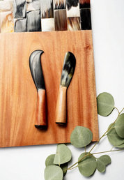 Wood and Horn Cheese Spreader - FMSCMarketplace.org