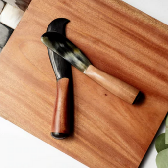 Wood and Horn Cheese Spreader - FMSCMarketplace.org