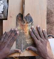 Wood and Horn Serving Board - FMSCMarketplace.org