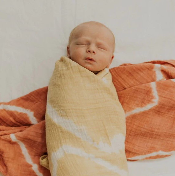 Rust muslin shop swaddle