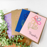 Thanks Floral Greeting Card Set