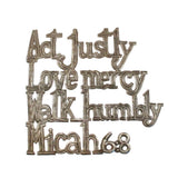 Act Justly Metal Art
