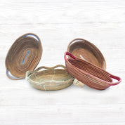Pine Needle Basket, Fuschia Oval - FMSCMarketplace.org