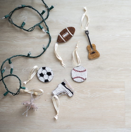 Beaded Football Ornament - FMSCMarketplace.org