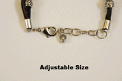 Braided leather hope bracelet clasp