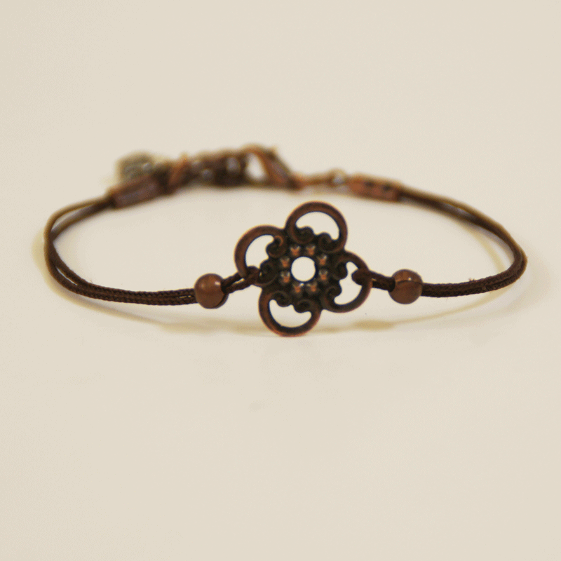 Corded Flower Bracelet