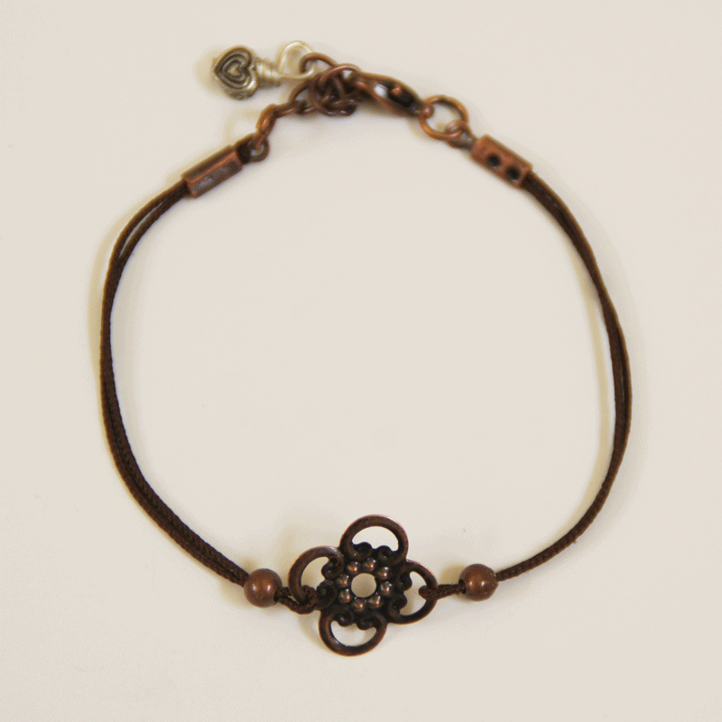 Corded Flower Bracelet