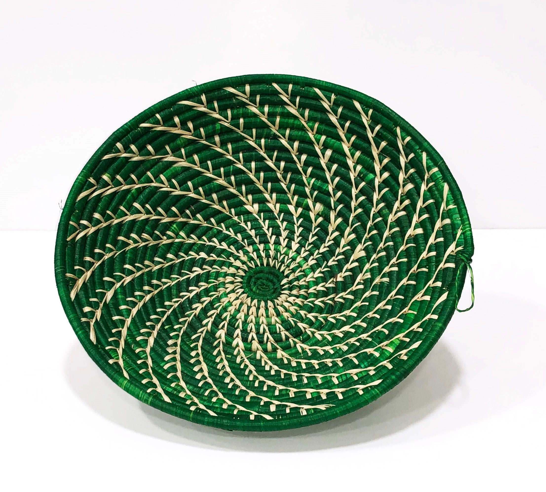Grass-Woven Basket, Fern Green - FMSCMarketplace.org