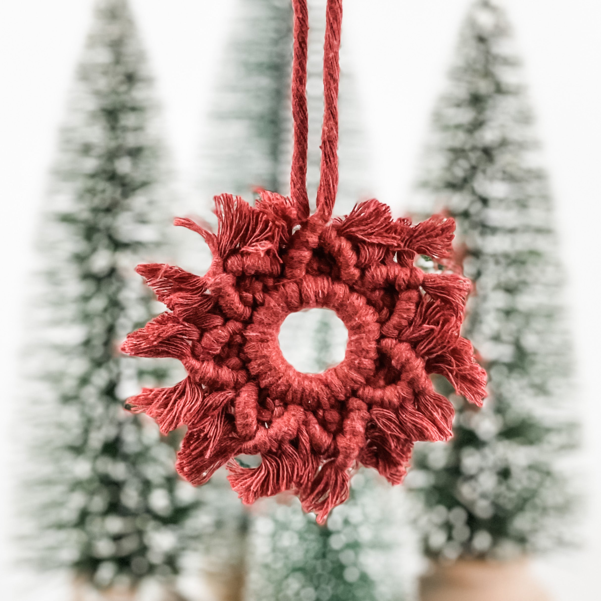Macrame Snowflake Ornament - FMSCMarketplace.org